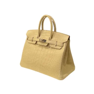 Hermes Birkin 25 Matte Crocodile Alligator Vanilla